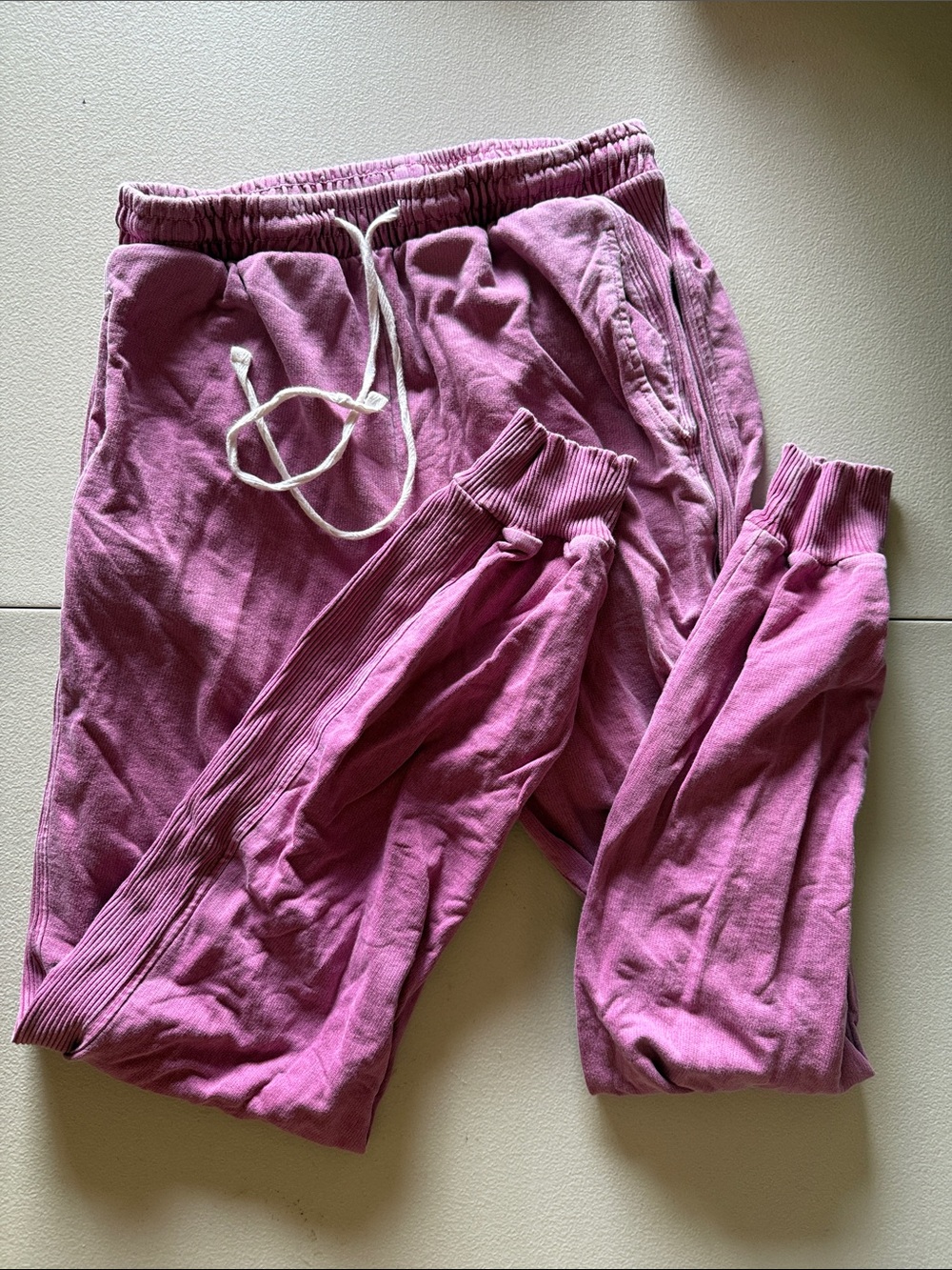 Zenana Mauve Pink Cozy Drawstring Sweatpants Size S
